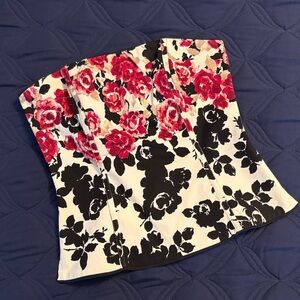 WHBM Floral Bustier Corset Top